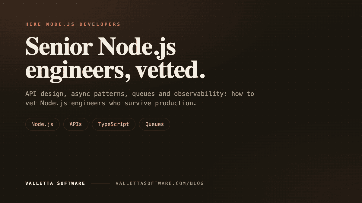 Hire Node.js Developers in 2026: Vetted Senior Engineers