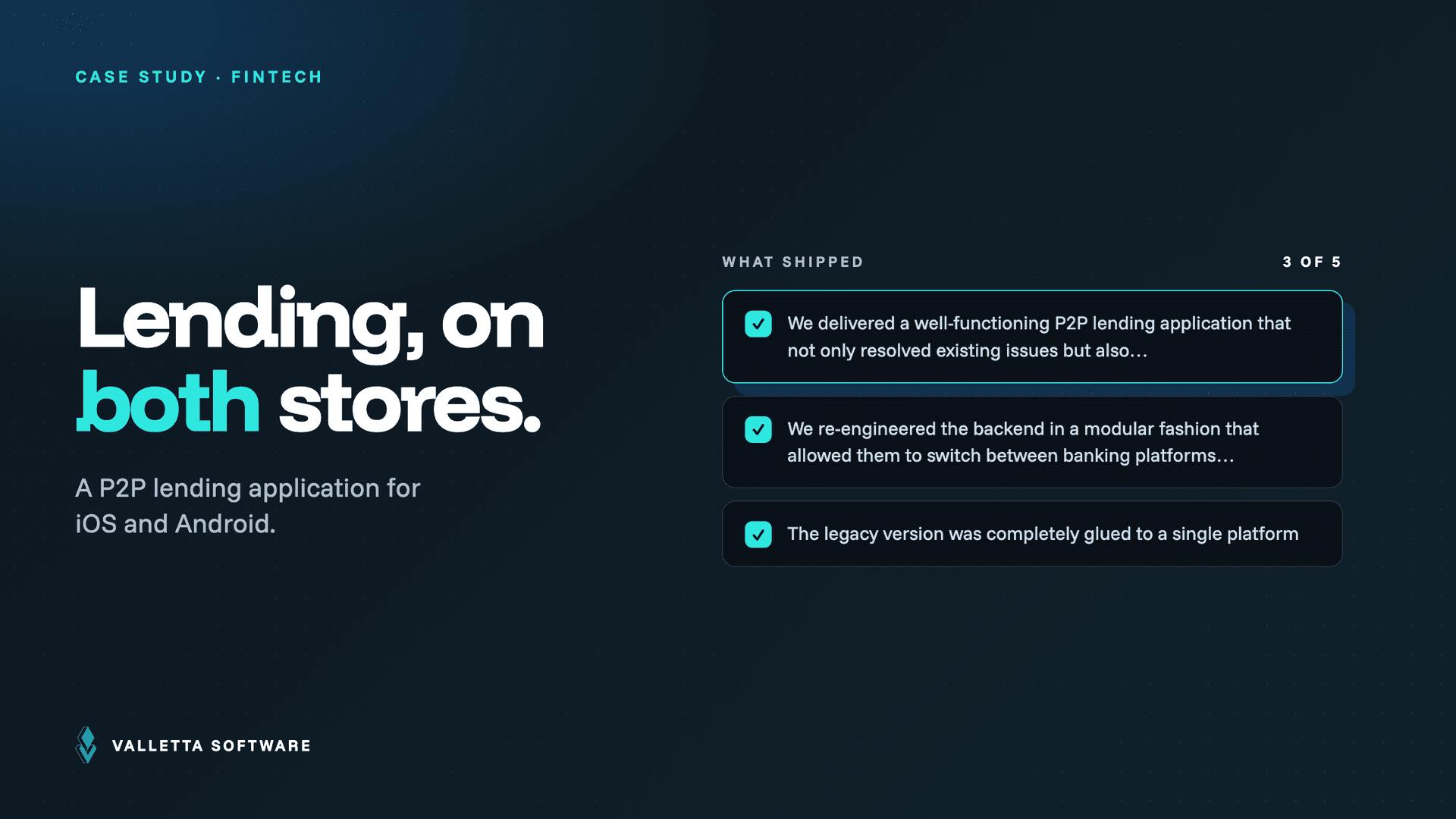 P2P Lending Application for iOS and Android
