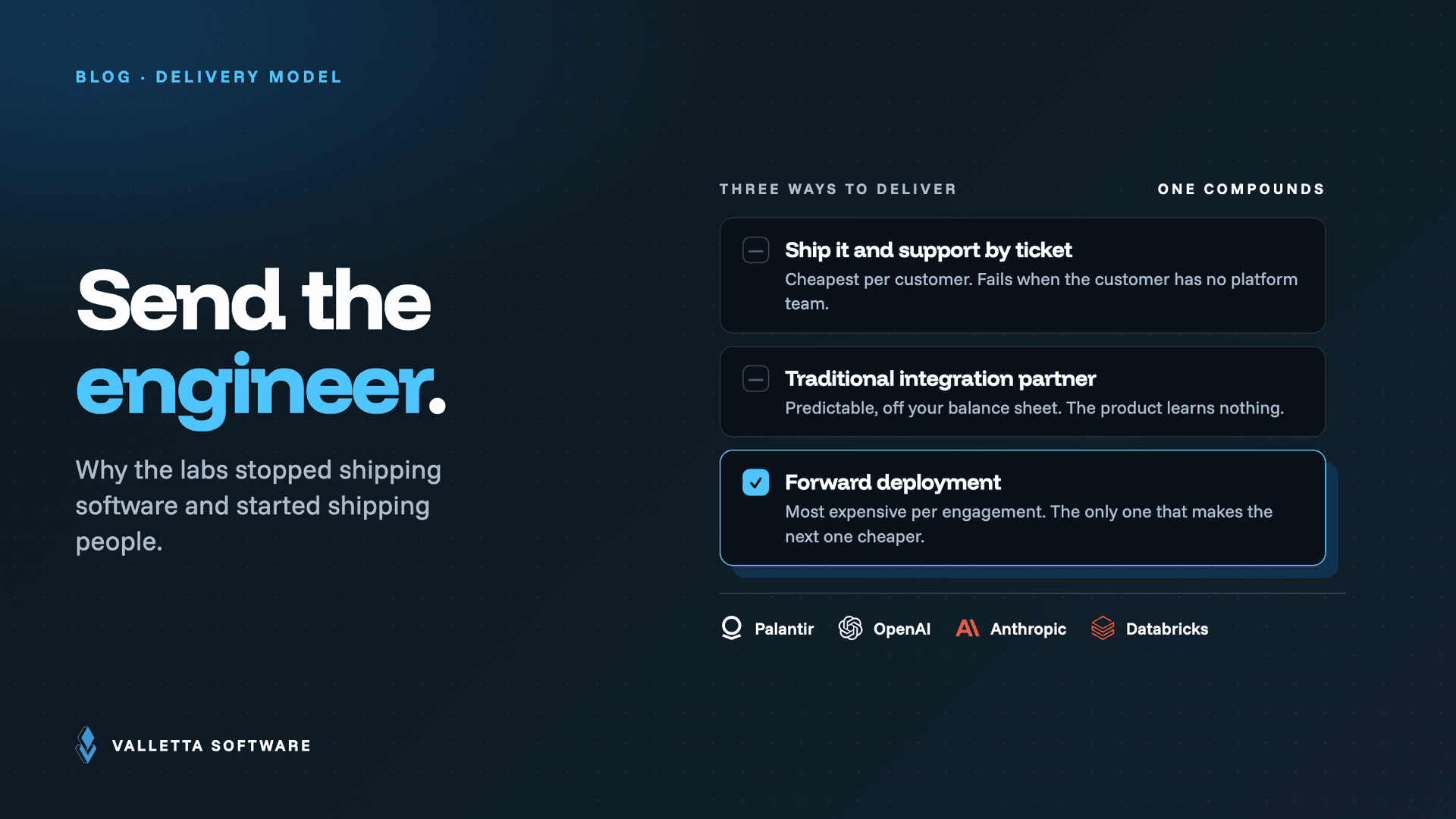The Forward Deployed AI Engineer Model, and What It Costs